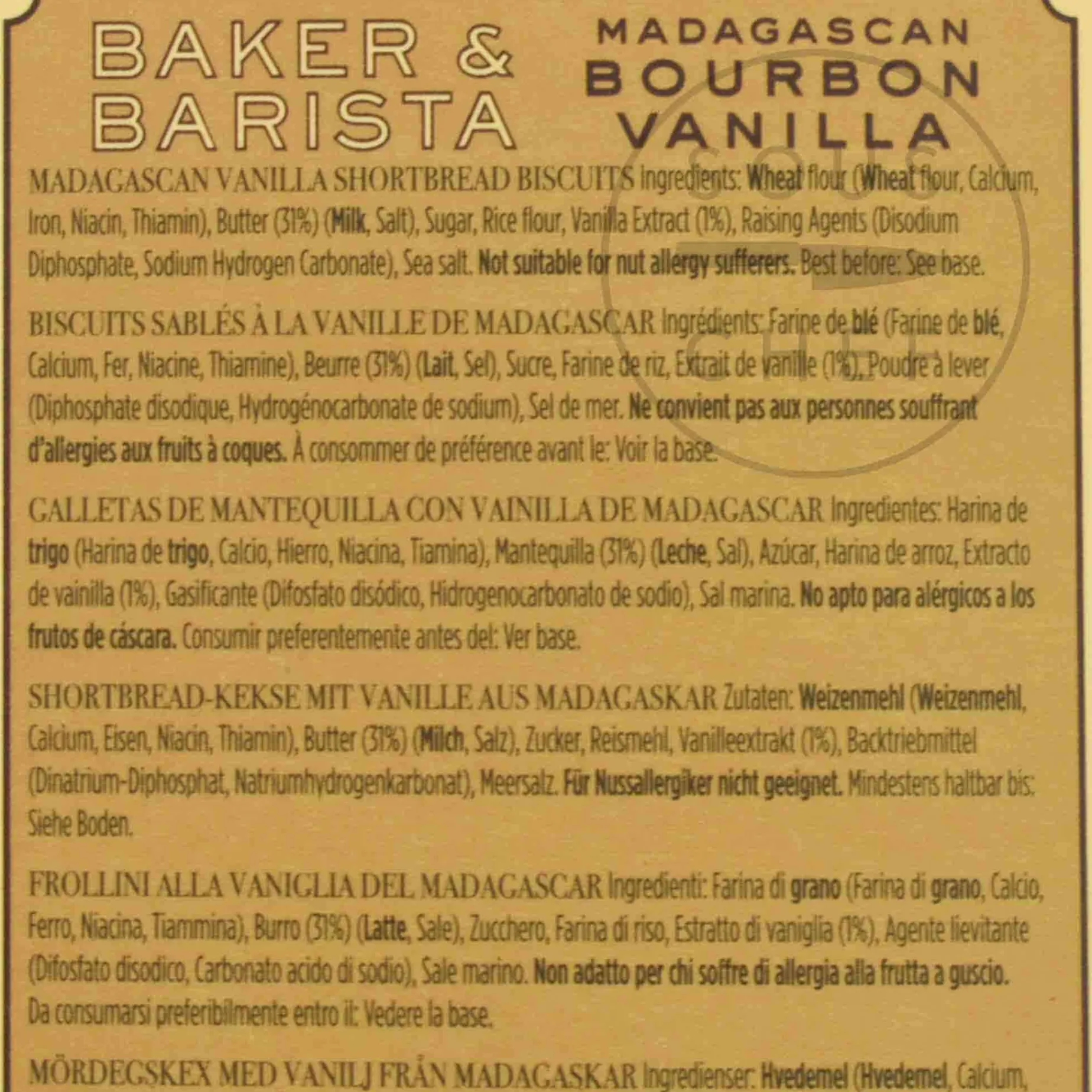 Madagascan Bourbon Vanilla Biscuits, 120g