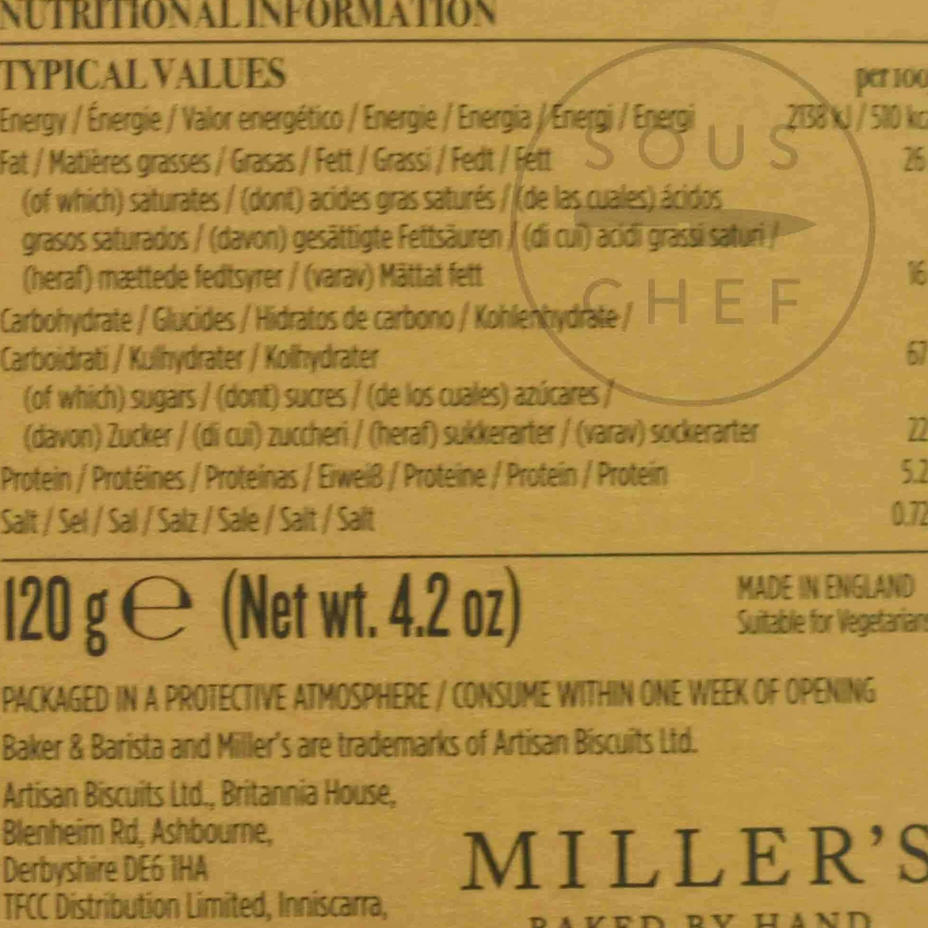 Madagascan Bourbon Vanilla Biscuits, 120g