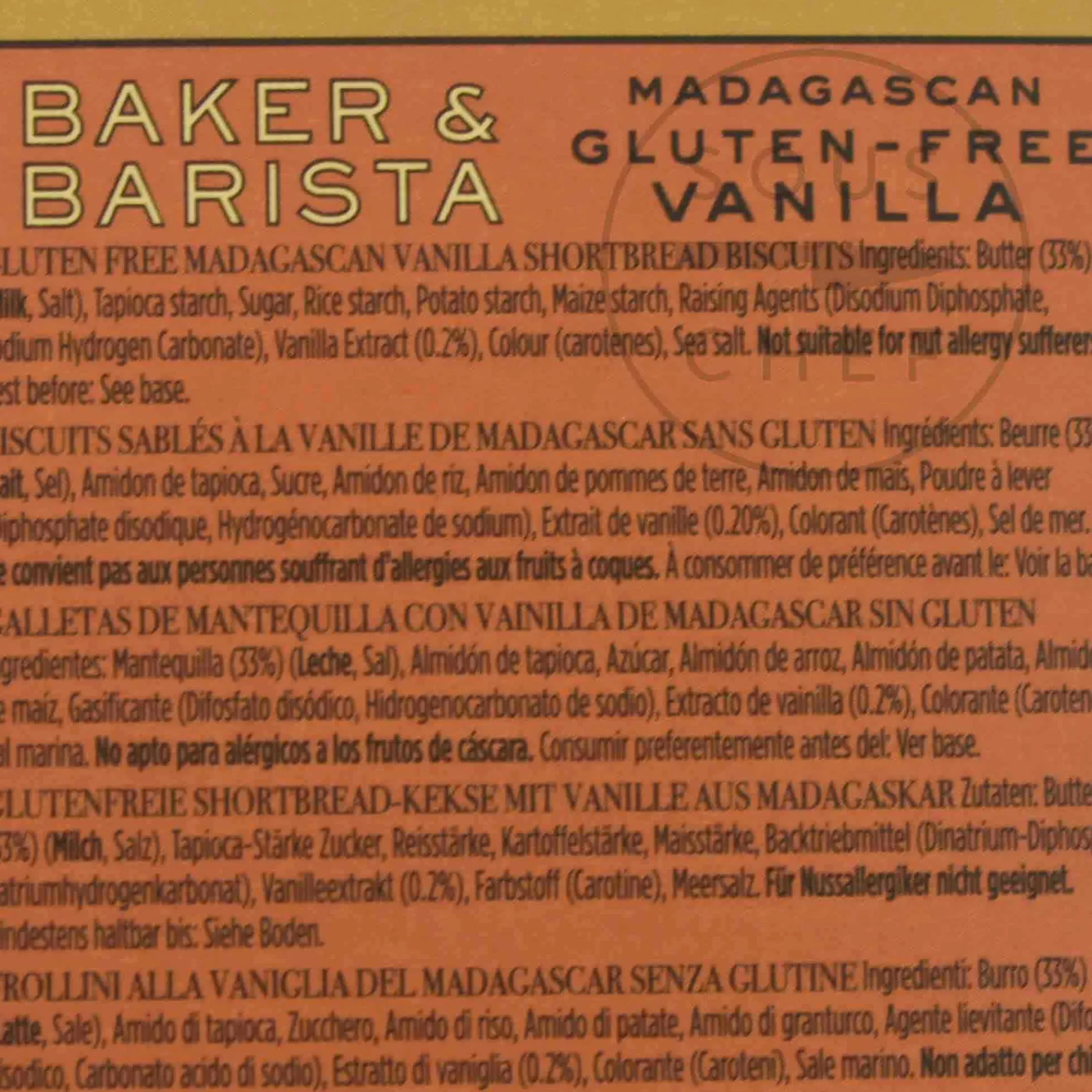 Madagascan Gluten Free Vanilla Biscuits, 120g