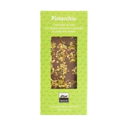 Maglio Milk Chocolate Bar with Pistachio Cream Filling, 95g