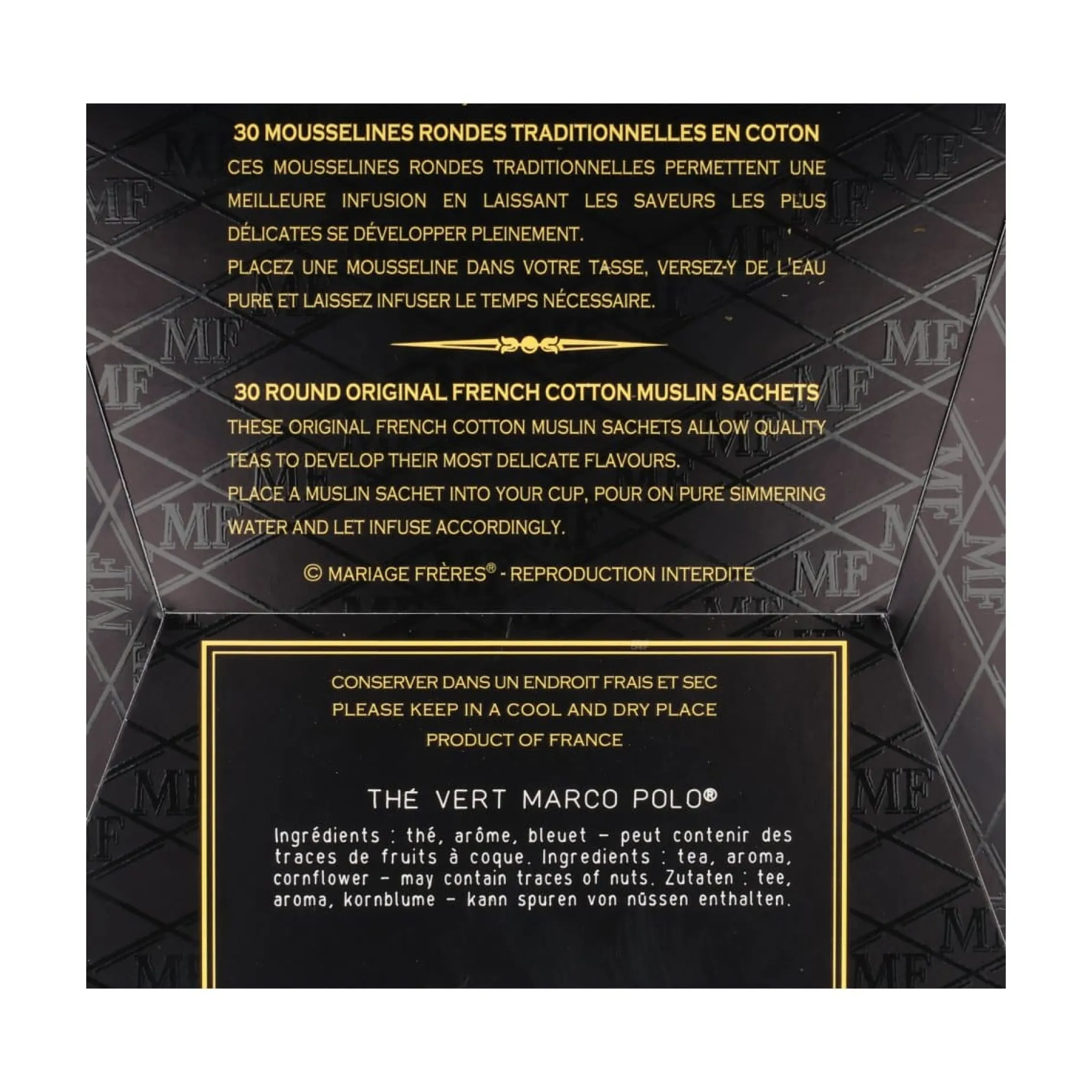 Mariage Freres Vert Marco Polo Tea Bags, 75g