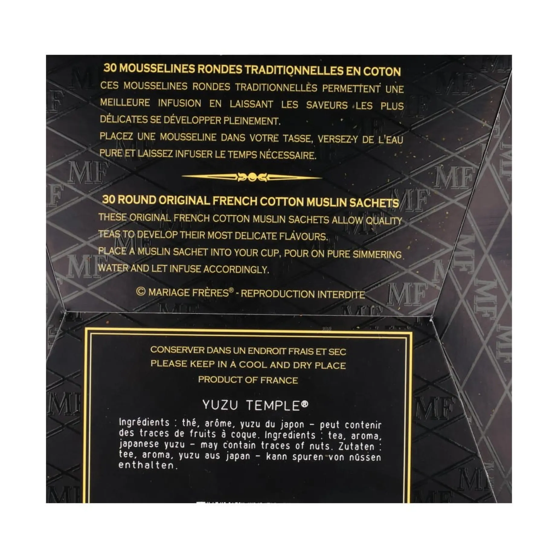Mariage Freres Yuzu Temple Tea Bags, 75g