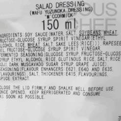 McCormick Yuzu Citrus Salad Dressing, 150ml