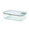 Mepal Easyclip Glass Food Storage Box, 1500ml, Nordic Sage