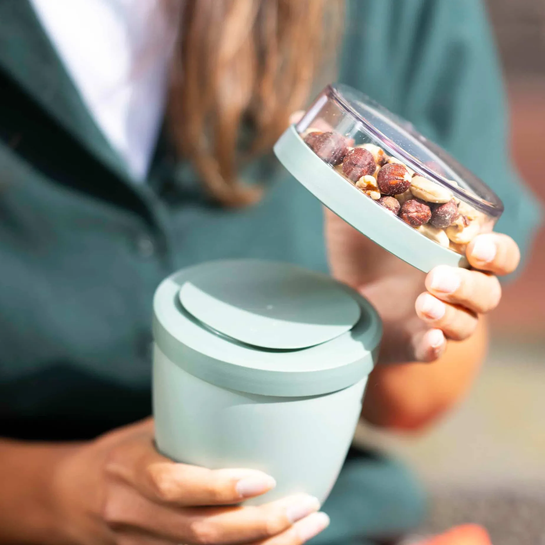 Mepal Ellipse 2 Piece Lunch Pot, Nordic Sage