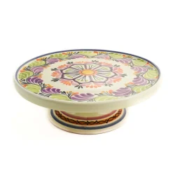 Mexican Hand Painted Cake Stand, 10''
