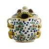 Mexican Hand Painted Floral Frog Sugar Bowl