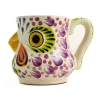Mexican Hand Painted Rooster Mug with Green Detail