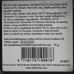 Mill & Mortar Citrus Salt Flakes, 70g