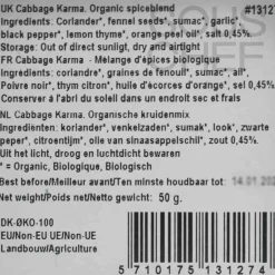 Mill & Mortar Organic Cabbage Karma Spice Blend, 50g