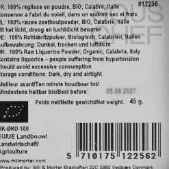 Mill & Mortar Organic Coarse Liquorice Powder, 45g