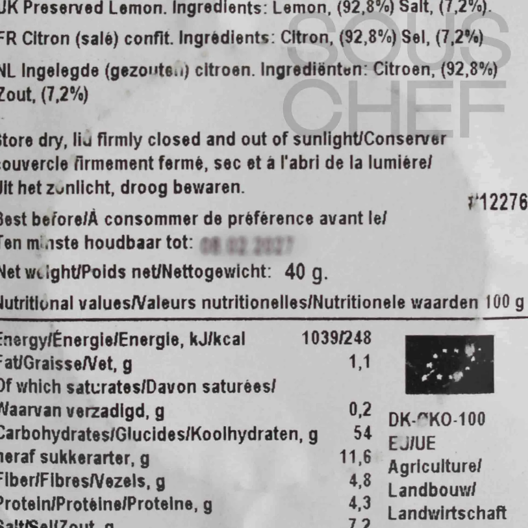 Mill & Mortar Organic Preserved Lemon Granules, 40g