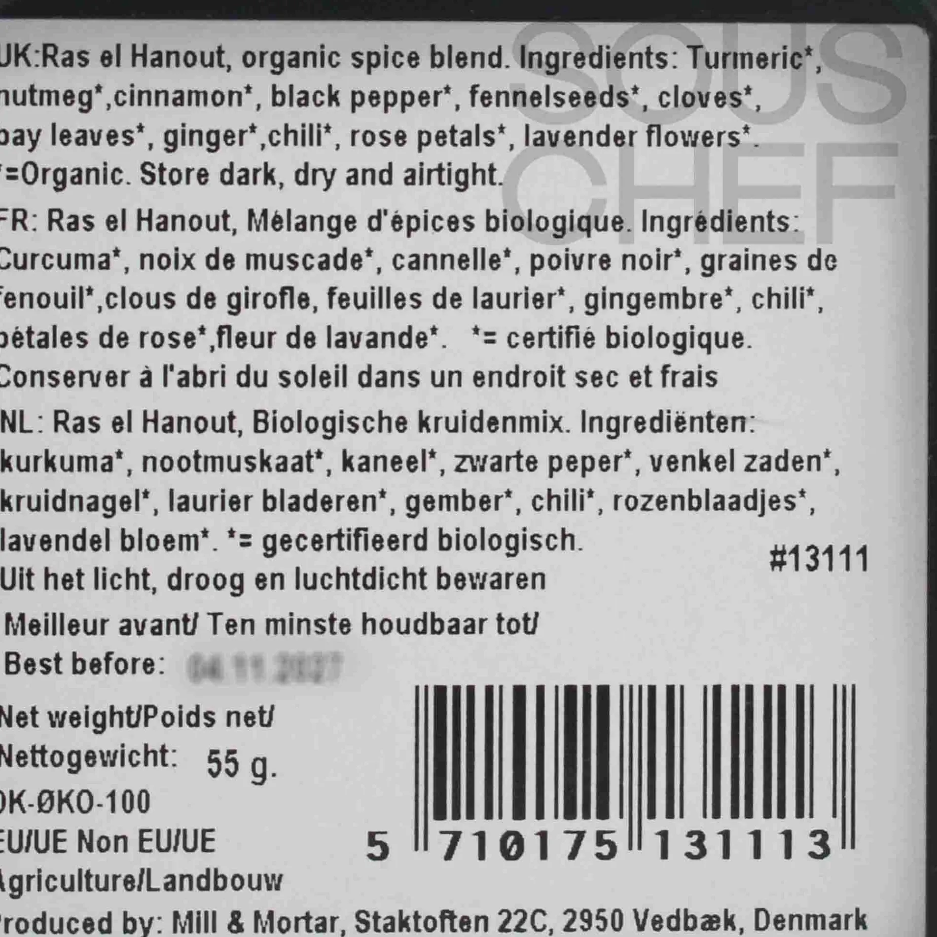 Mill & Mortar Organic Ras el Hanout, 55g