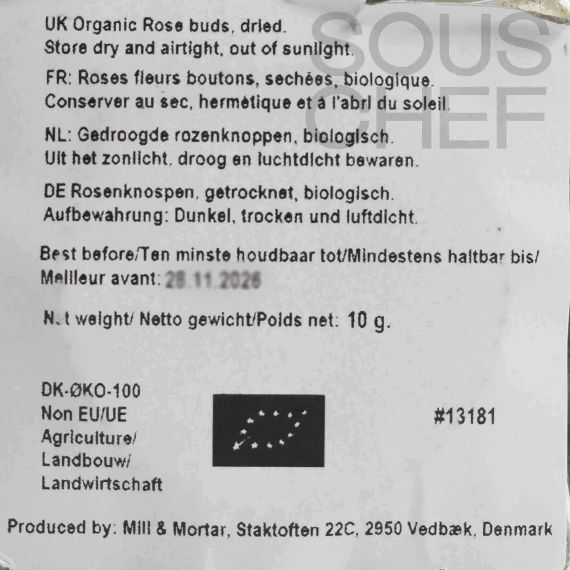 Mill & Mortar Organic Rose Buds, 10g