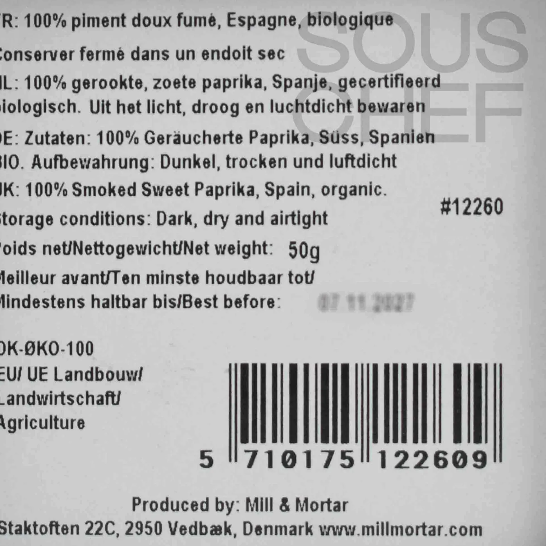 Mill & Mortar Organic Smoked Sweet Paprika, 50g