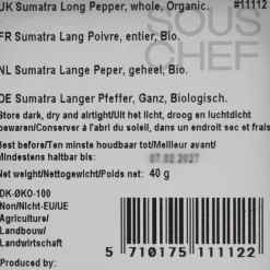 Mill & Mortar Organic Sumatra Long Pepper, 40g