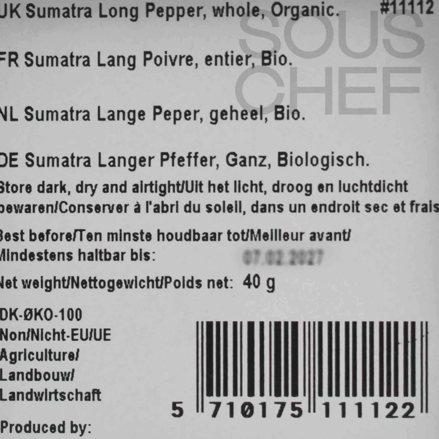 Mill & Mortar Organic Sumatra Long Pepper, 40g