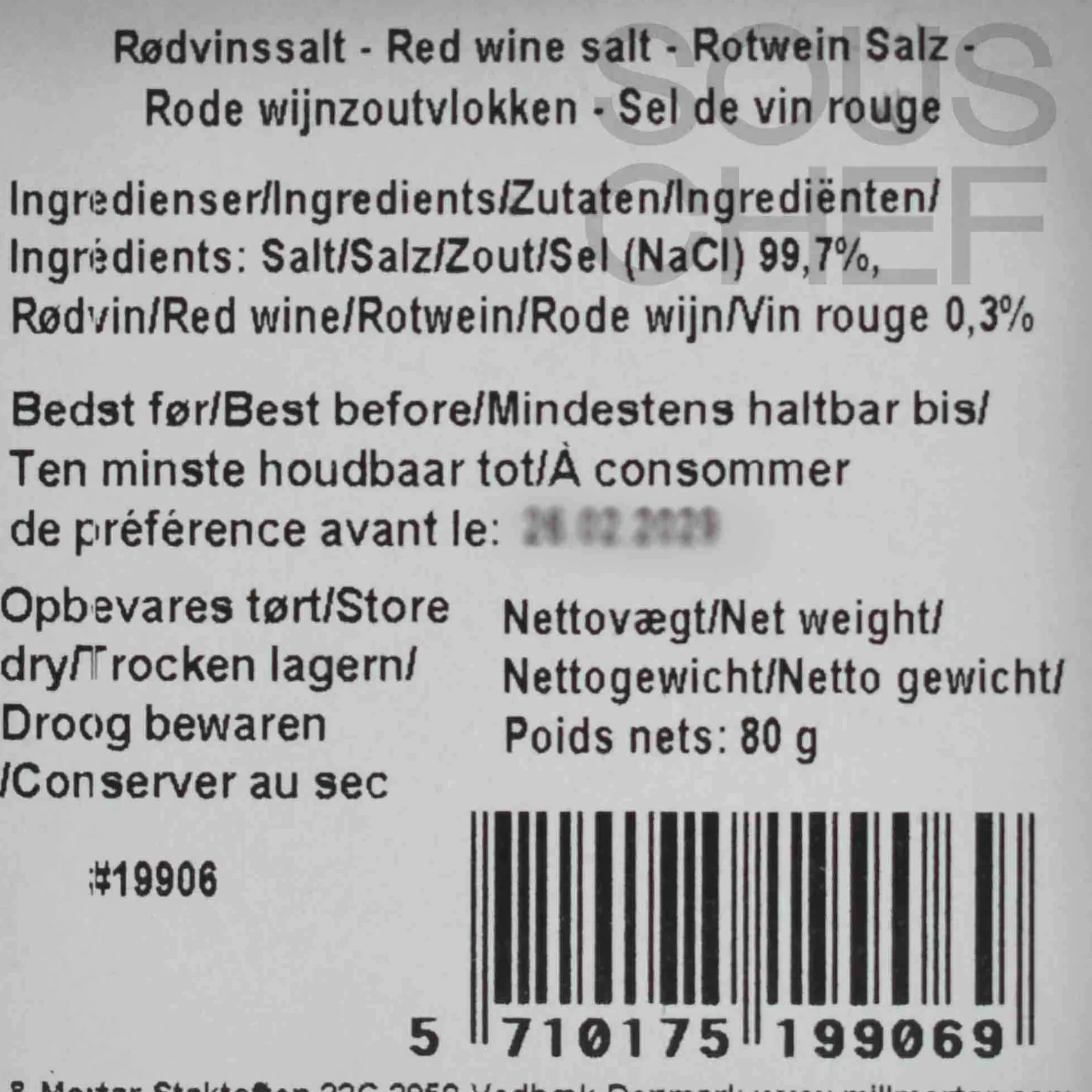 Mill & Mortar Red Wine Salt Flakes, 80g