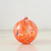 Murano Glass Decorative Sphere Ornament, Orange