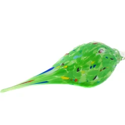 Murano Glass Decorative Teardrop Ornament, Green