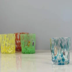 Murano Glass Tumbler, Aquamarine