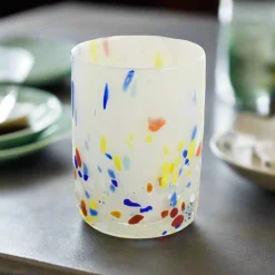 Murano Glass Tumbler, Rainbow
