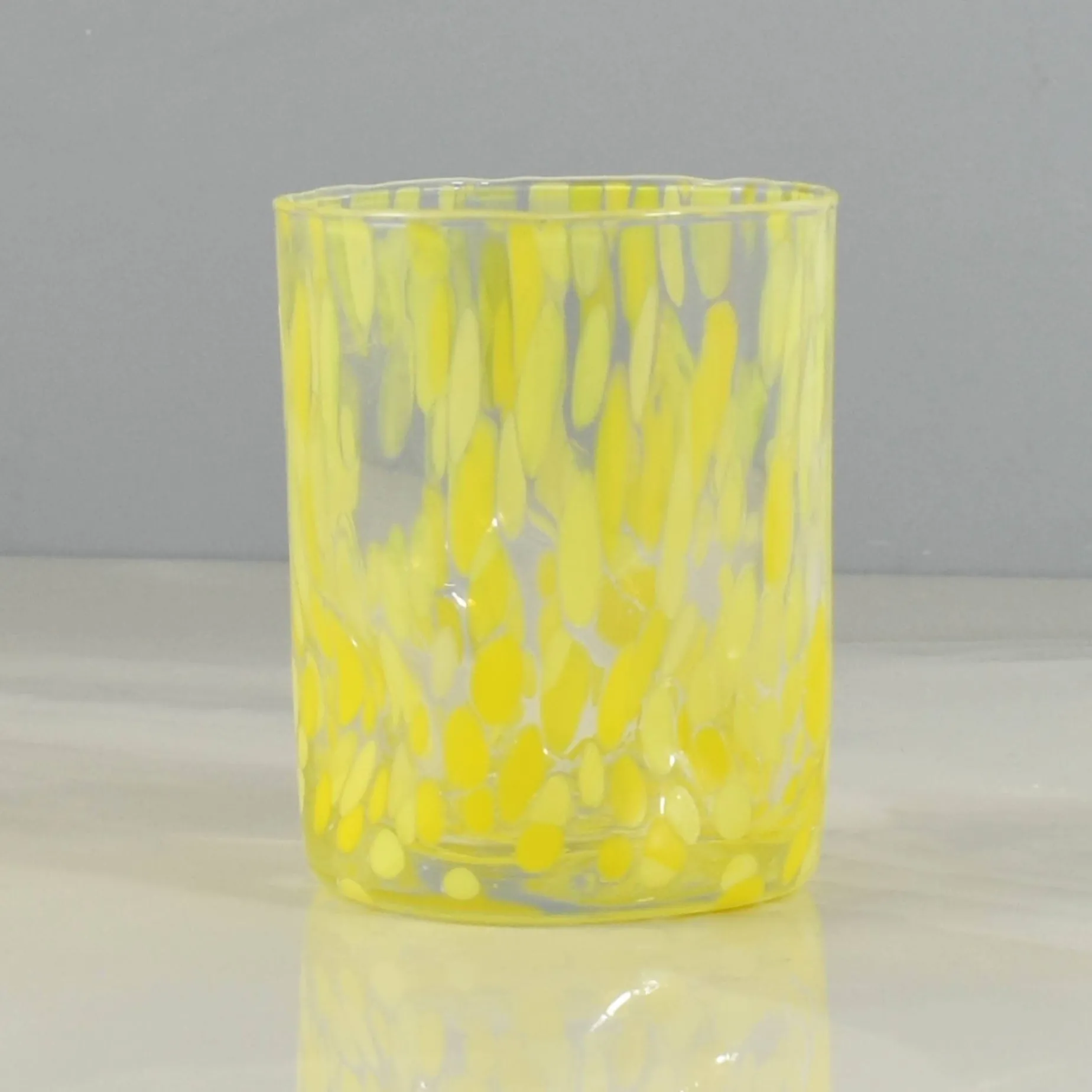 Murano Glass Tumbler, Yellow