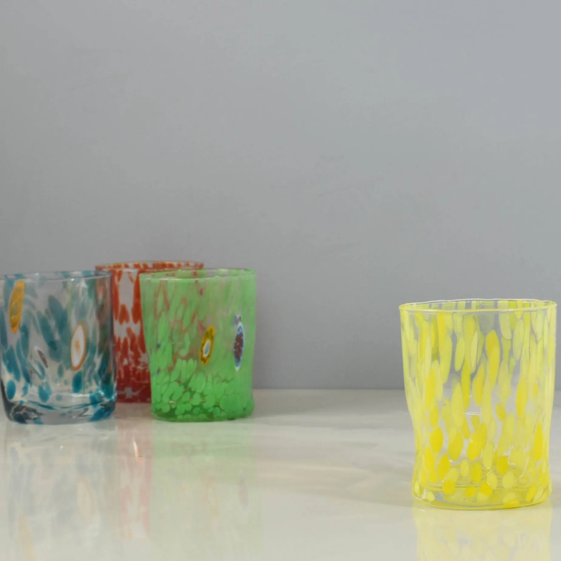 Murano Glass Tumbler, Yellow