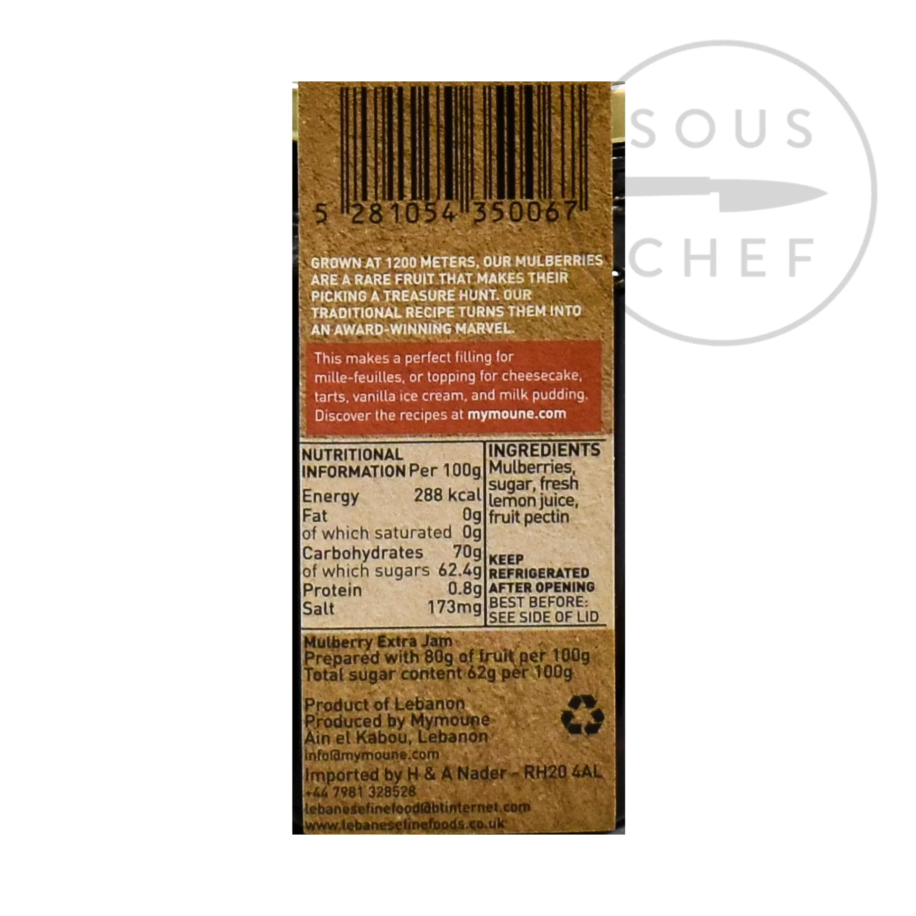 Mymoune Mulberry Preserve, 340g