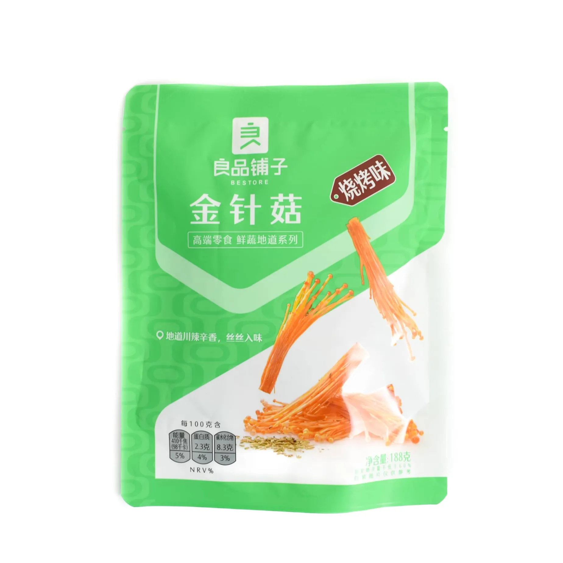 Needle Mushroom Snack BBQ Flavour, 188g