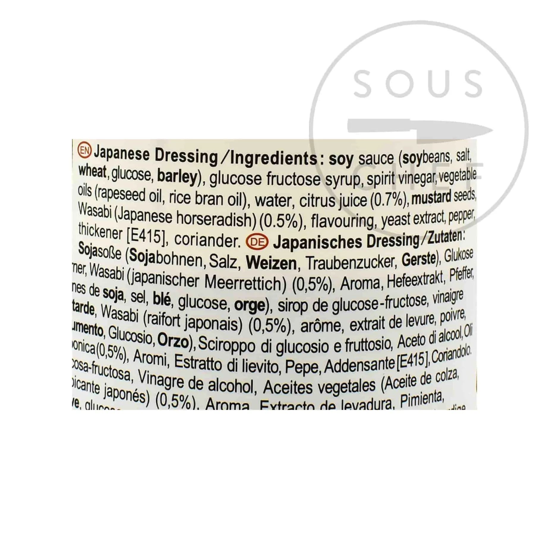 Nihon Shokken Japanese Dressing, 1L