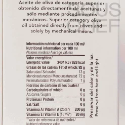 Nobleza del Sur Premium Arbequina Extra Virgin Olive Oil, 500ml