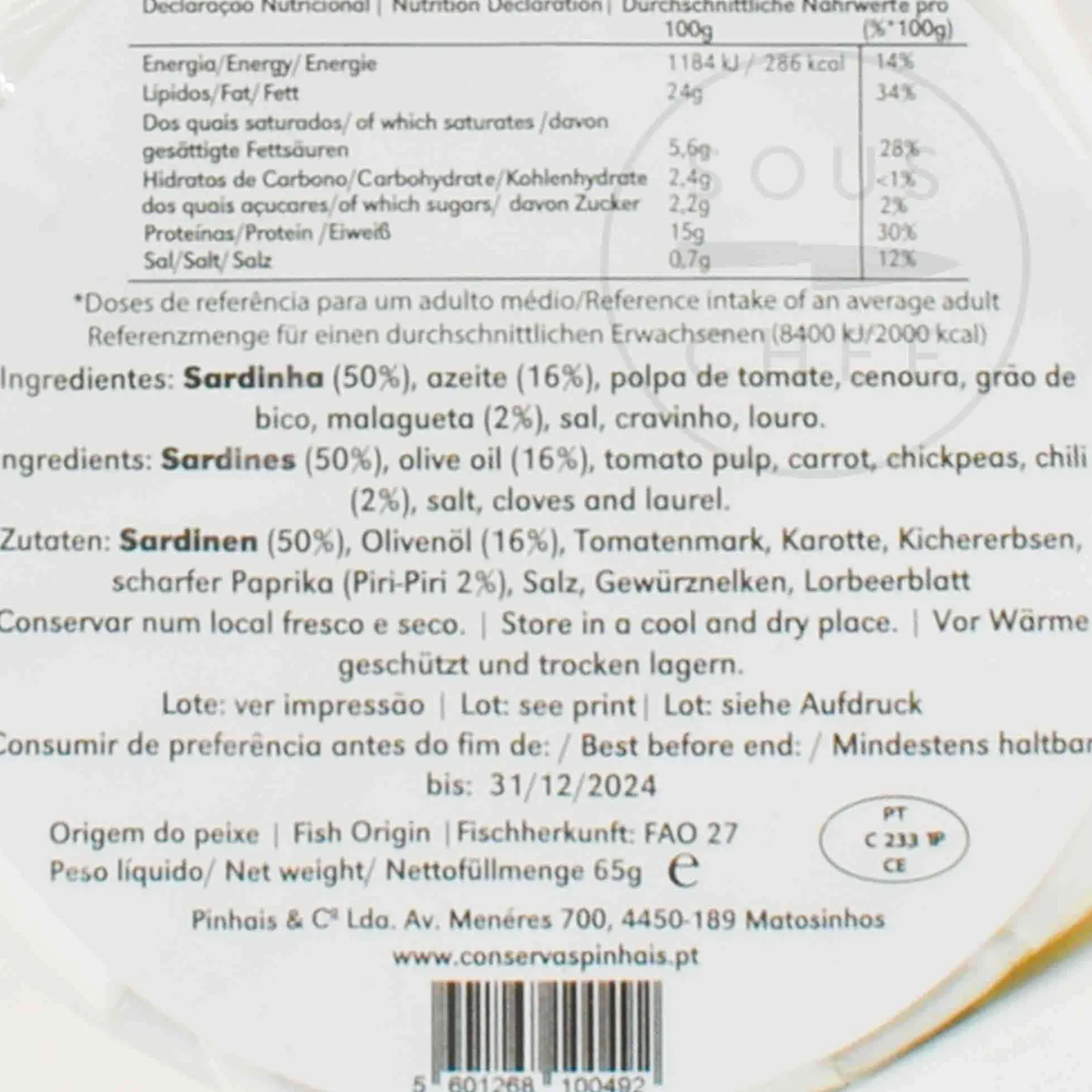 Nuri Sardine Pate in Olive Oil, Spicy 65g