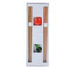 Olive & Mandarin Wood Chopstick Gift Set with Rests, 18cm