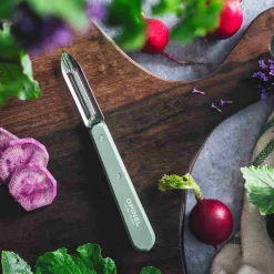Opinel No 115 Sage Beechwood Handle Peeler, 6cm