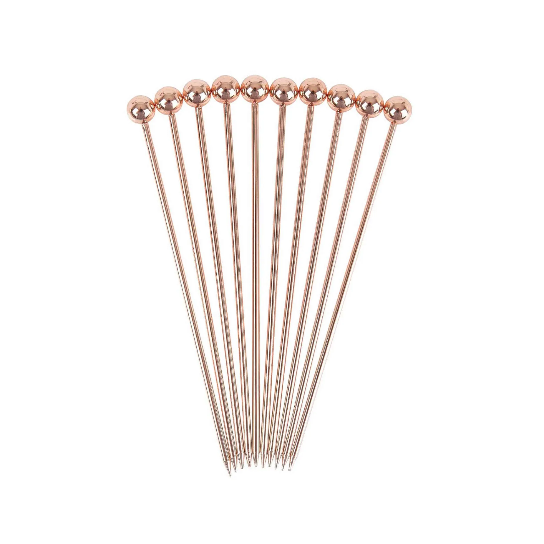 Pack of 10 Copper Plated Garnish Cocktail Picks