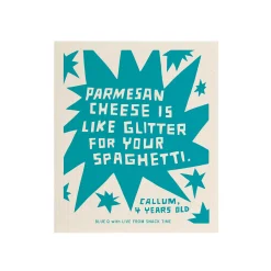 Parmesan Is Glitter Swedish Compostable Dishcloth