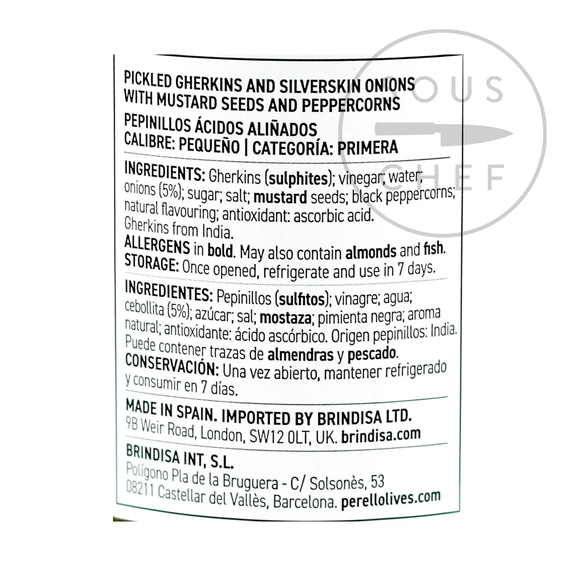 Perello Cocktail Gherkins, 190g