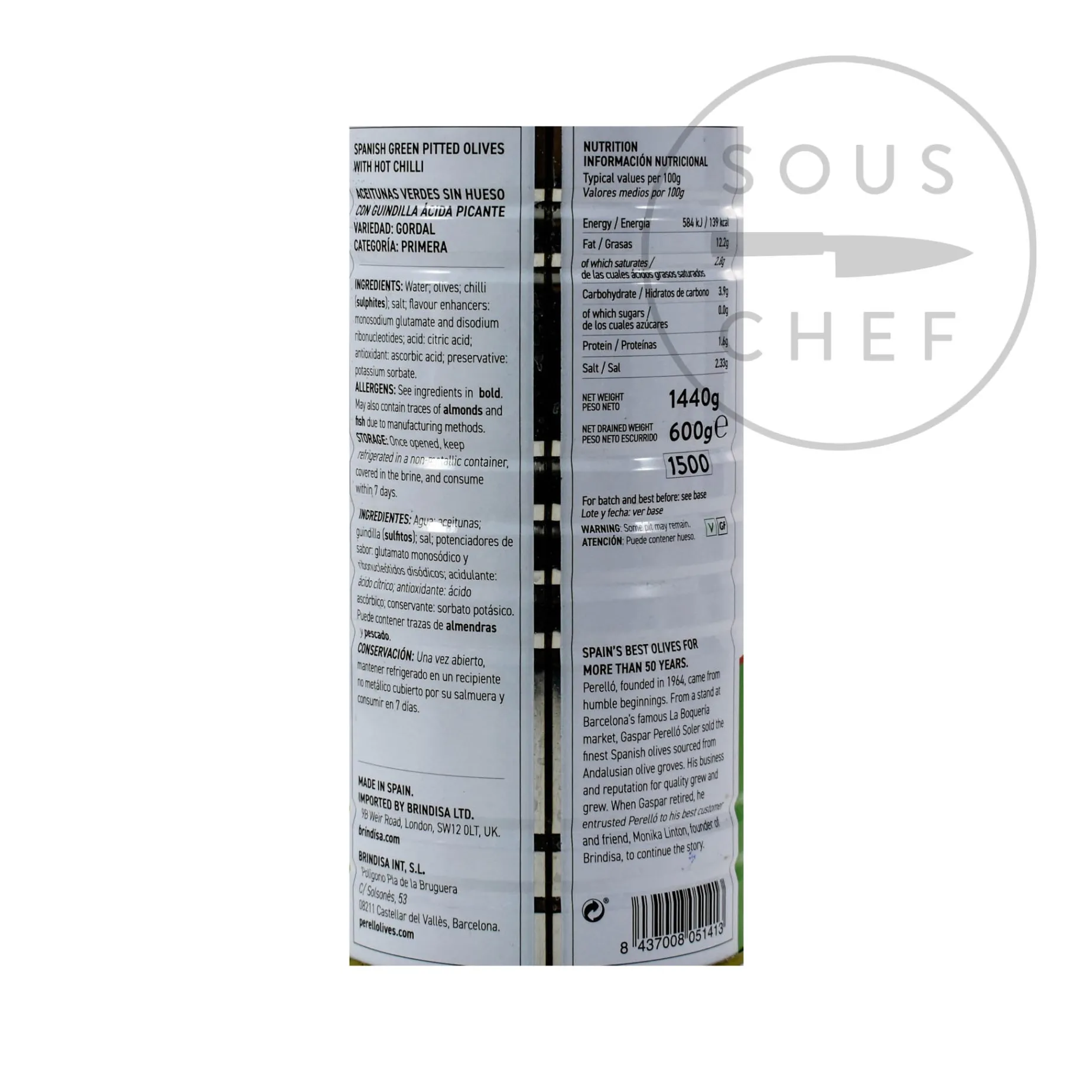 Perello Gordal Pitted Olives