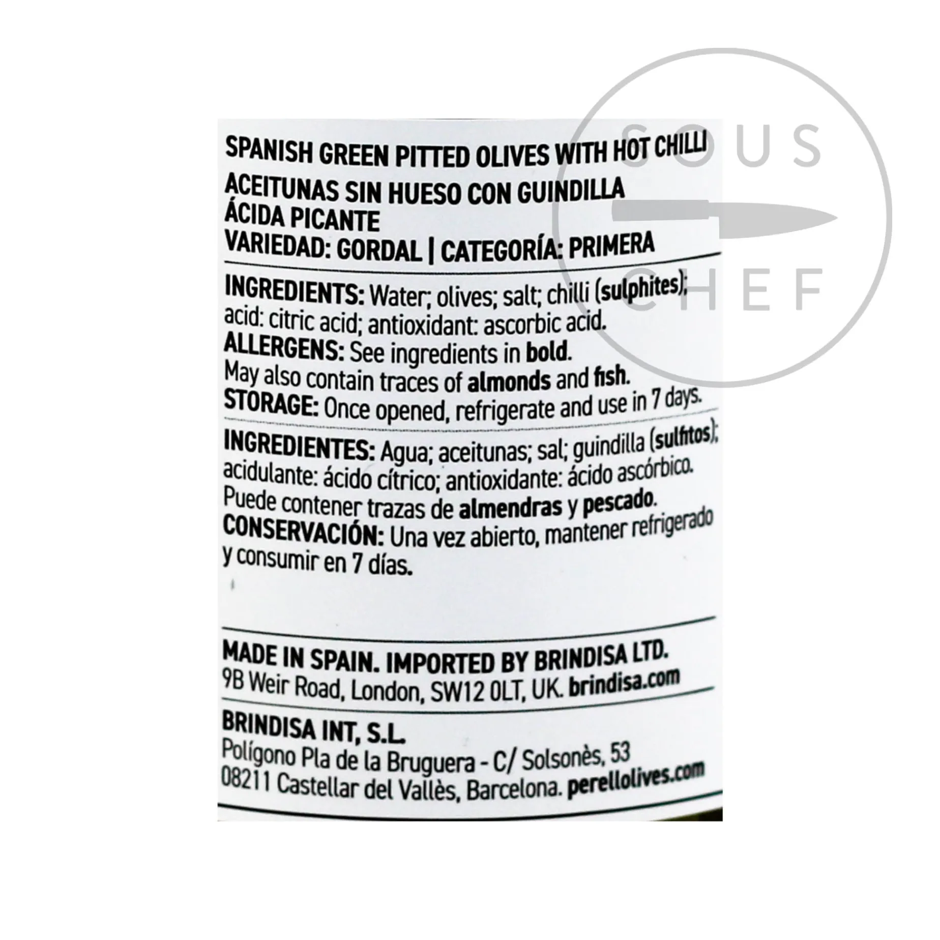 Perello Gordal Pitted Olives