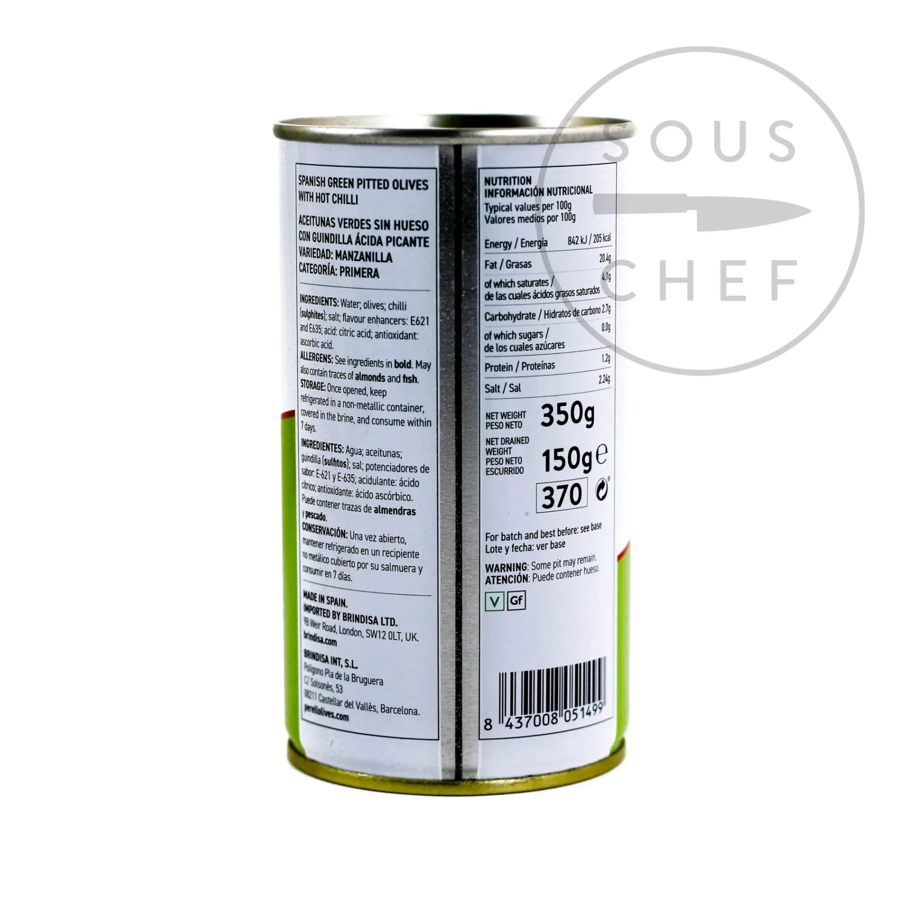 Perello Manzanilla Pitted Olives, 150g