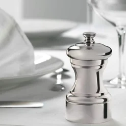 Peugeot Mignonnette Silver Plated Pepper Mill, 10cm