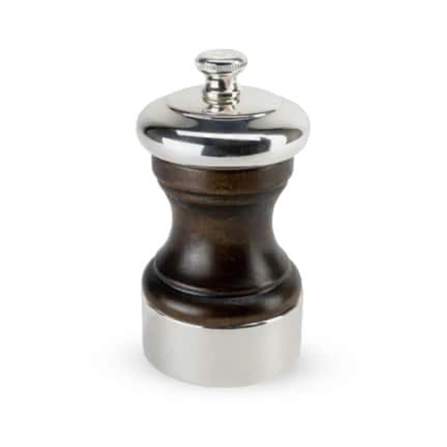 Peugeot Palace Wood & Silver Plated Salt Mill, 10cm