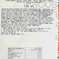 Plant Based Spicy Hot Pot Soup Base, 750g
