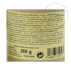 Pommery Green Peppercorn Mustard, 250g