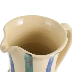 Puglia Aquamarine and Blue Stripe Pitcher
