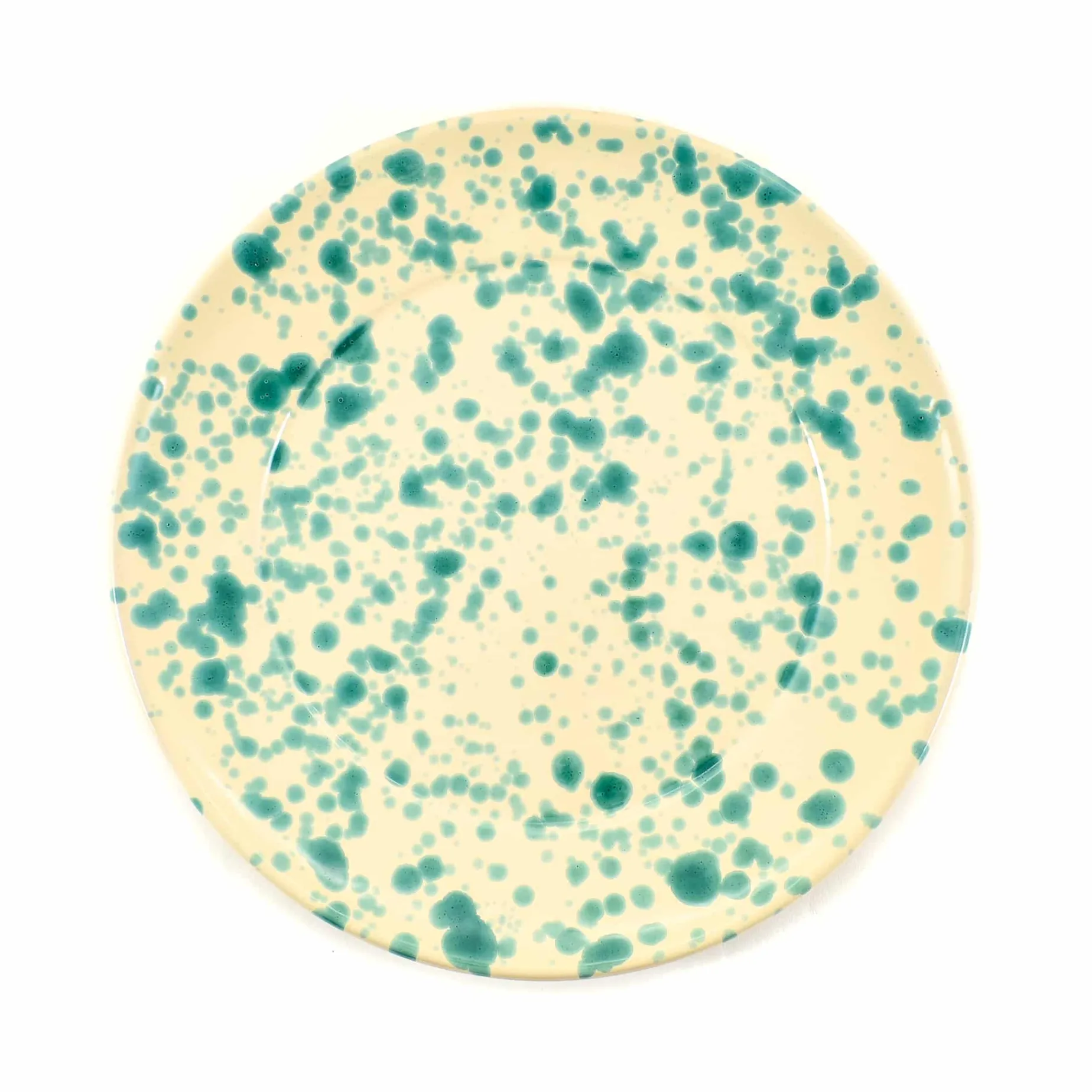 Puglia Aquamarine Splatter Dinner Plate, 27cm