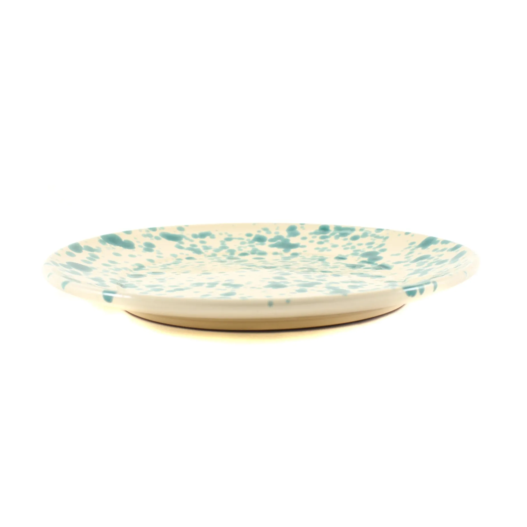 Puglia Aquamarine Splatter Dinner Plate, 27cm