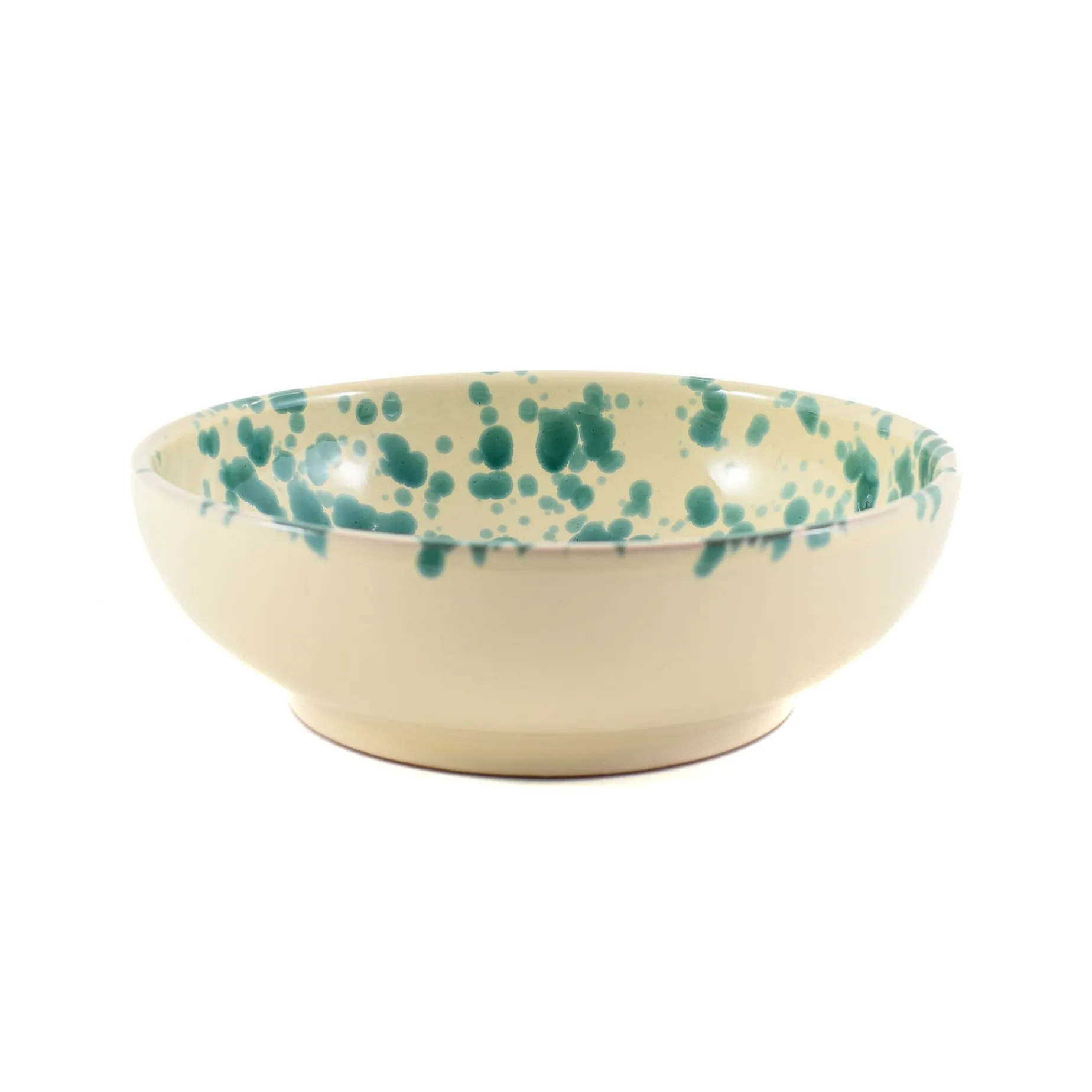 Puglia Aquamarine Splatter Bowl, 19cm