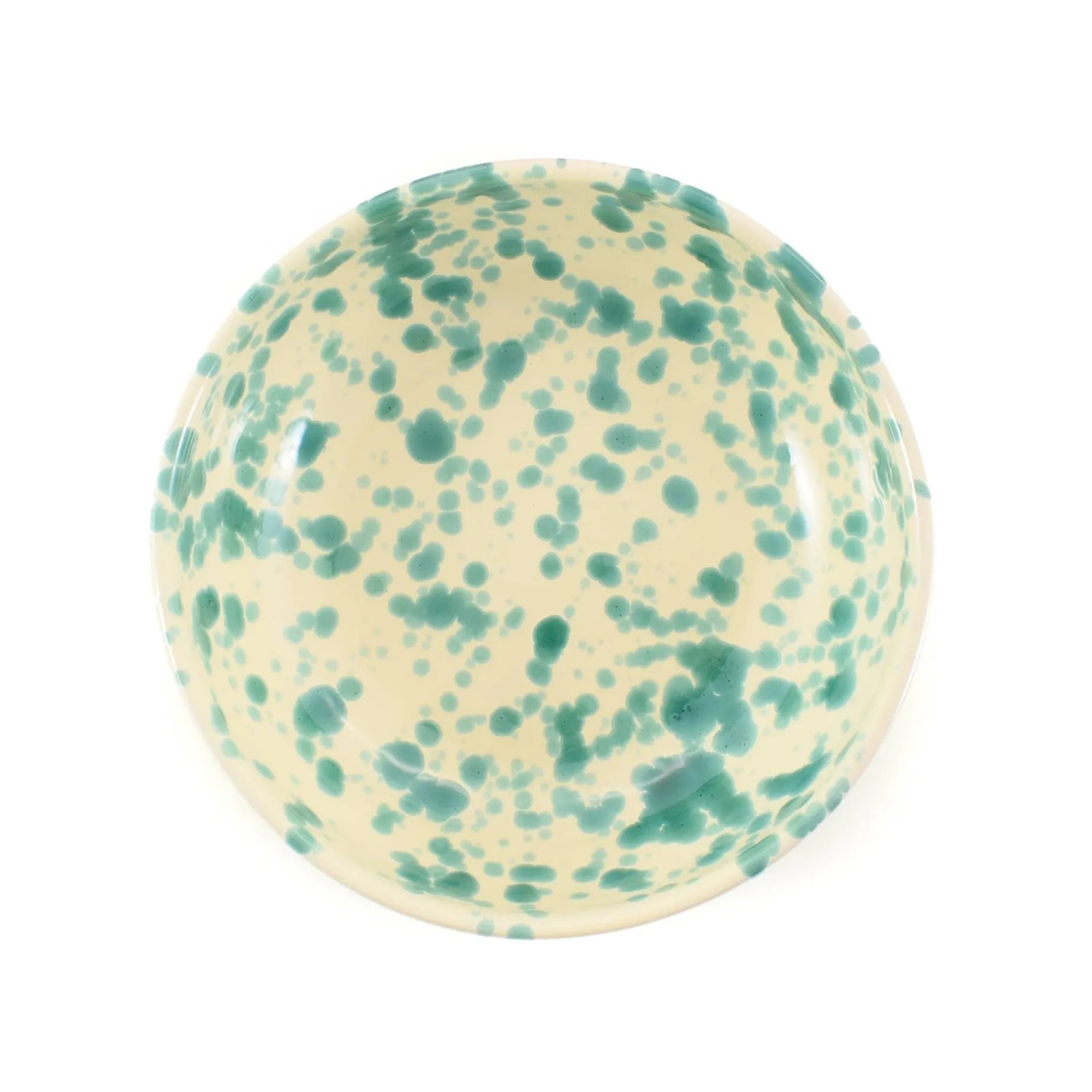Puglia Aquamarine Splatter Bowl, 19cm